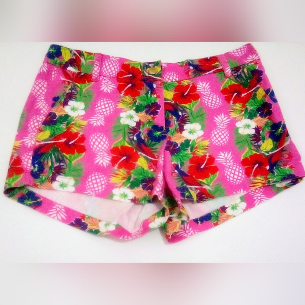 Macbeth Collection by Margaret Josephs Pink 100% Cotton Tropical Shorts Size M